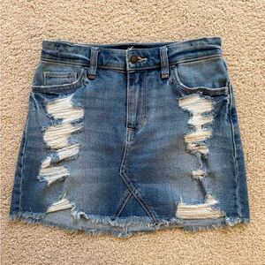 Hollister Distressed High Rise Vintage Stretch Skirt - Size 25